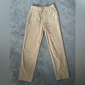 Straight Leg Tan Corduroy Pants
